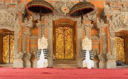 ubud palace, bali - inside the ubud palace, bali, indonesia.