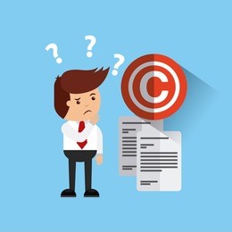 businessman avatar with copyright concept vector illustration, eps10