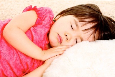 close-up of lovely little girl sleeping