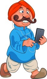 mobile phone user in rural india