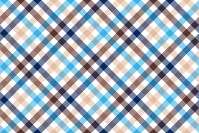 blue beige diagonal check seamless pattern. vector illustration.