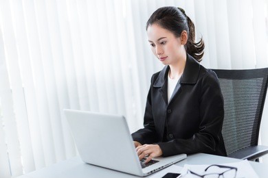 woman working at the office