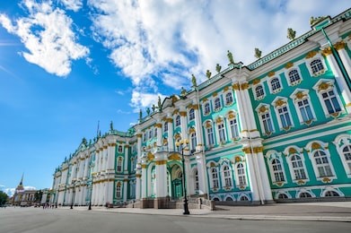 hermitage on palace square, st petersburg, russia