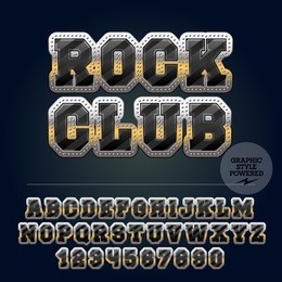 gold and black glossy vector set of letters, symbols and numbers