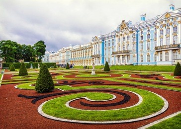the catherine palace in tsarskoye selo, st. petersburg, russia