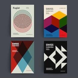 retro covers set. swiss style modernism. eps10 vector. 