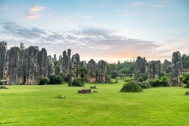 stone forest scenic national park, kunming city ,yunnan province, china.