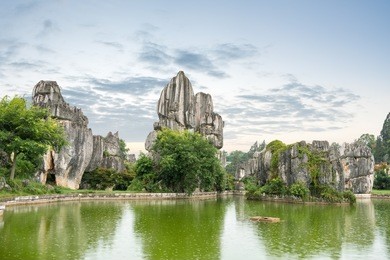 stone forest scenic national park, kunming city ,yunnan province, china.