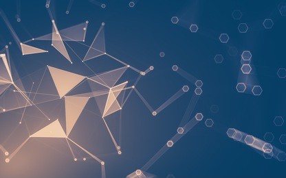abstract polygonal space low poly dark background with connecting dots and lines. connection structure. 3d rendering