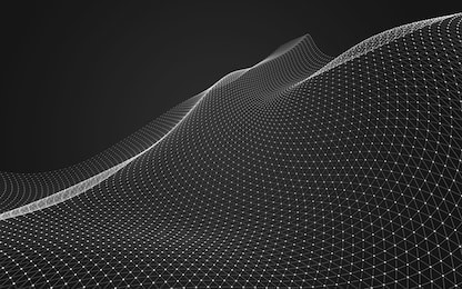 abstract polygonal space low poly dark background with connecting dots and lines. connection structure. 3d rendering