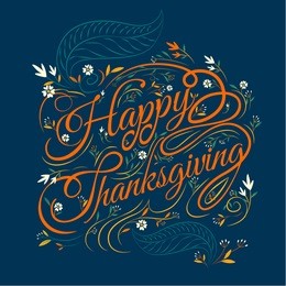 happy thanksgiving, autumn  background, typography ,vector illustration