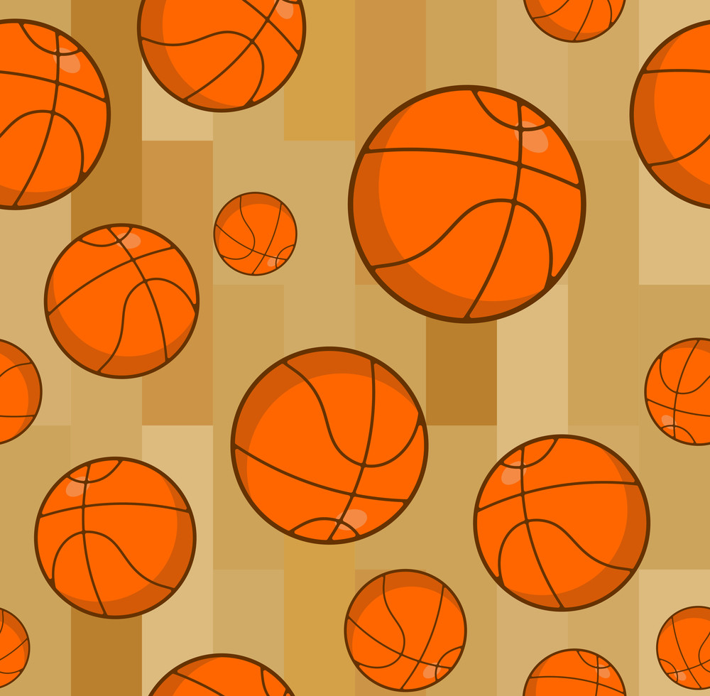 basketball seamless pattern. sports accessory ornament. basketball background. orange spherical. texture for sports team game with ball
