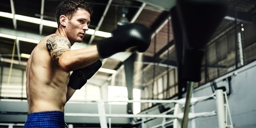 man exercise athletic boxing concept