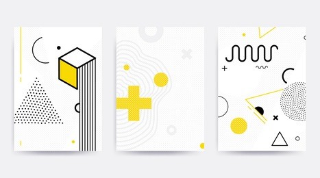 colorful trend neo memphis geometric pattern set juxtaposed with bright bold blocks of color zig zags, squiggles, erratic images. design background elements composition. magazine, leaflet, billboard