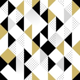 abstract seamless pattern. seamless pattern with triangles. gold black and white triangle pattern . vector illustration