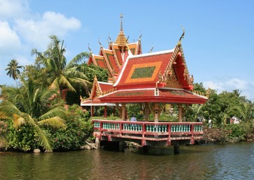 pavilion near wat plai laem temple (koh samui, thailand)