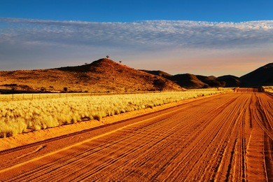 road in kalahari desert, namibia
