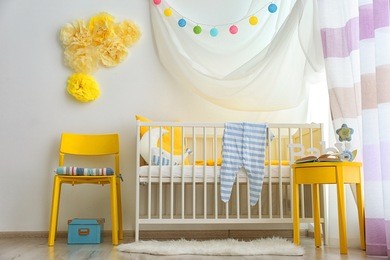 modern interior of baby room