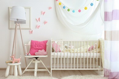 modern interior of baby room