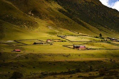 mountains at the riverside of the brahmaputra river