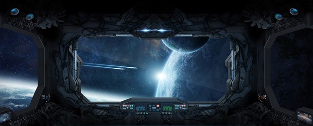 window view of space and planets from a space station 3d rendering elements of this image furnished by nasa