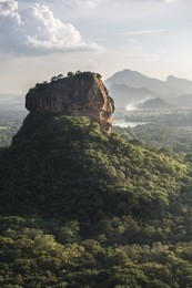 the famous sigiriya's rock fortress in sri lanka, the lion rock