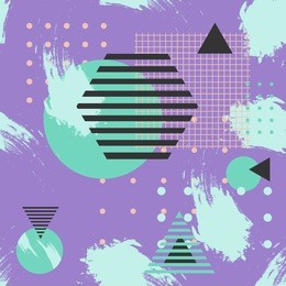 seamless abstract geometric triangle background pattern in vector.fashion wallpaper neon colored print design .pop art hand drawn brush hipster composition