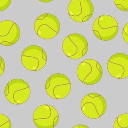 tennis ball seamless pattern. sports accessory ornament. tennis background. texture for sports game with ball