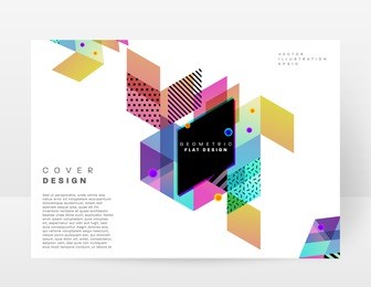 geometric background template for covers, flyers, banners, posters and placards, may be used for presentations and book covers, eps10 vector illustration