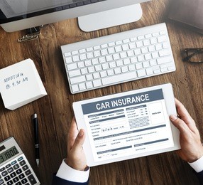 car insurance form accidental concept