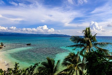 view of diniwid beach, boracay island, philippines
