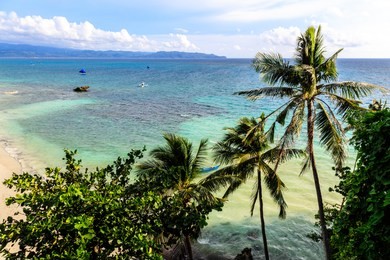 view of diniwid beach, boracay island, philippines
