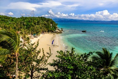 view of diniwid beach, boracay island, philippines
