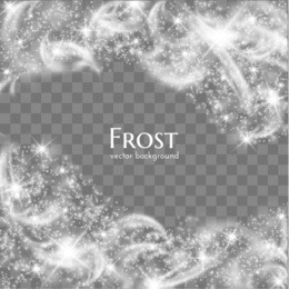 hoarfrost transparent vector background. frost, christmas, winter holiday background element. vector eps10.