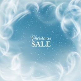 frozen window with falling snow holiday vector background. eps10.