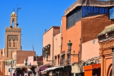 street of marrakesh medina, morocco, unesco world heritage site