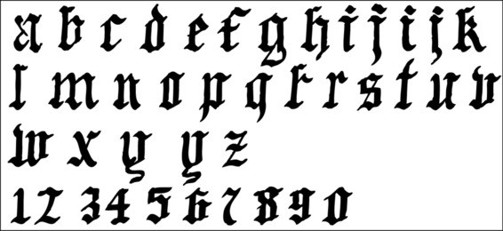 gothic font