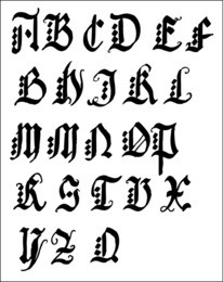 gothic font 5 capitals