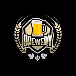 brewery logo emblem design vector .