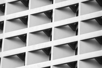 architectural of window and balcony  building pattern black and white