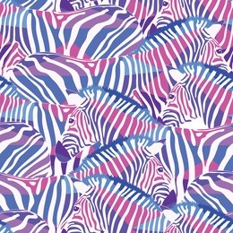 colorful zebra seamless pattern.savannah animal ornament. wild animal texture. striped black and white. design trendy fabric texture,  illustration.