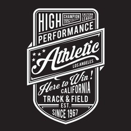athletic sport typography, t-shirt graphics, vectors