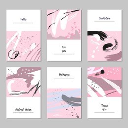 set of universal cards and invitations, abstract modern style. design for poster, card, invitation, placard, brochure, flyer. 