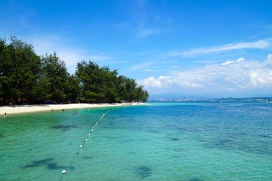 blue sea in manukan island, malaysia
