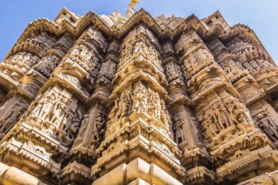 detail of temple in udaipur, india