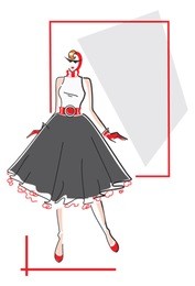 elegant vector fashion woman