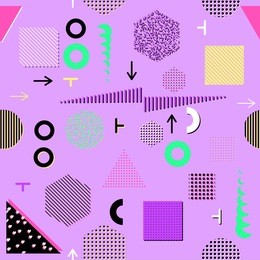 trendy geometric elements memphis cards, seamless pattern. retro style texture. modern abstract design poster, cover, card design.