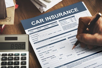 car insurance form accidental concept