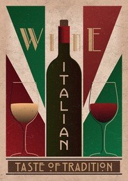 also available here: https://www.etsy.com/ru/listing/495229508/italian-wine-poster

old paper. italian wine poster. wine poster in art deco style. wine retro poster. wine poster illustration.