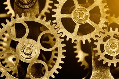 industrial clock gear set background